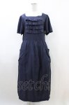 画像1: Jane Marple Dans Le Salon / バックリボンドレス M ネイビー H-26-04-20-1018-JM-OP-KB-ZH (1)