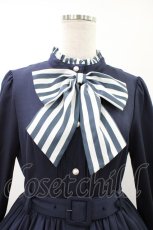 画像4: Melody BasKet / ストライプマドモアゼルドレス M ネイビー H-26-04-20-1020-LO-OP-KB-ZH (4)