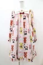 画像1: Emily Temple cute / Fluffy Bears Aラインワンピース  ピンク H-26-04-20-1024-ET-OP-KB-ZH (1)