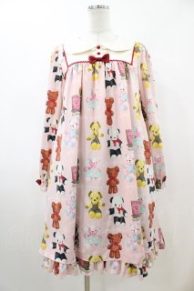 新品タグ付き　Emily Temple Cute シリアルワンピース　ピンク Emily Temple cute / Fluffy Bears Aラインワンピース ピンク H-26-04