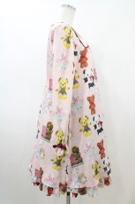 画像3: Emily Temple cute / Fluffy Bears Aラインワンピース  ピンク H-26-04-20-1024-ET-OP-KB-ZH (3)