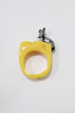 画像1: Q-pot. / Tiny Mouse's Cheese Ring 約10号  H-26-04-20-071-QP-AC-KB-ZH (1)