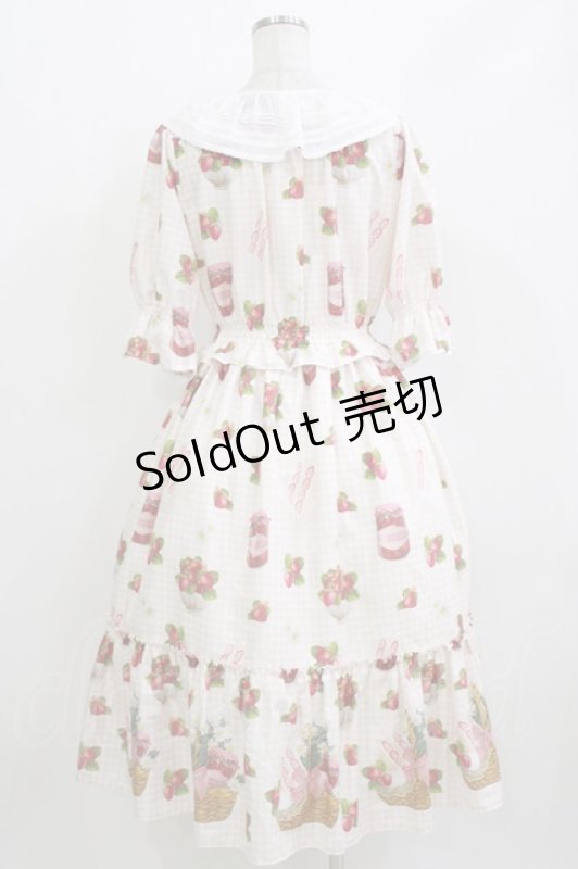 画像3: Melody BasKet / Strawberry picnicティアードフリルワンピース  ベージュ H-26-04-20-001-LO-OP-KB-ZH (3)