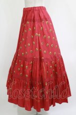 画像2: Jane Marple Dans Le Salon / Granny’s buttons tiered skirt  ローズ H-26-04-20-012-JM-SK-KB-ZH (2)
