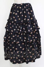 画像1: Jane Marple Dans Le Salon / Floating flowers dirndl skirt  ネイビー H-26-04-20-013-JM-SK-KB-ZH (1)
