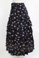 画像2: Jane Marple Dans Le Salon / Floating flowers dirndl skirt  ネイビー H-26-04-20-013-JM-SK-KB-ZH (2)