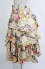 画像2: Jane Marple Dans Le Salon / Flower Wallpaper Fluffy Skirt  アイボリー H-26-04-20-021-JM-SK-KB-ZH (2)