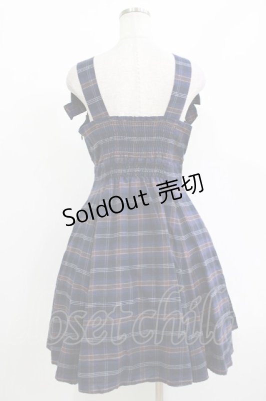画像3: Fi.n.t / チェックジャンパースカート Free NAVY H-26-04-21-025-CA-OP-NS-ZH (3)