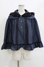 画像1: Enchantlic Enchantilly / 赤頭巾シャンタンケープ Free ネイビー H-26-04-21-032-LO-TO-NS-ZH (1)