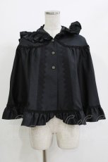 画像1: Enchantlic Enchantilly / 赤頭巾シャンタンケープ Free ブラック H-26-04-21-033-LO-TO-NS-ZH (1)