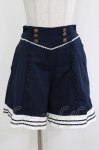 画像1: axes femme POETIQUE / マリンラインフリルショートパンツ M ネイビー H-26-04-21-041-AX-PA-NS-ZH (1)