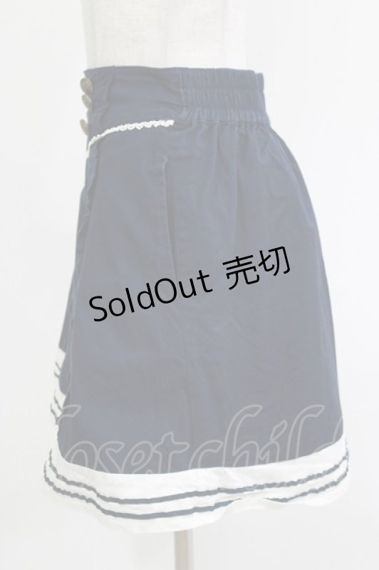 画像2: axes femme POETIQUE / マリンラインフリルショートパンツ M ネイビー H-26-04-21-041-AX-PA-NS-ZH (2)