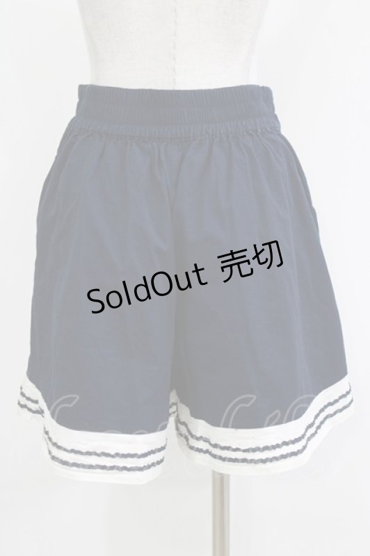 画像3: axes femme POETIQUE / マリンラインフリルショートパンツ M ネイビー H-26-04-21-041-AX-PA-NS-ZH (3)