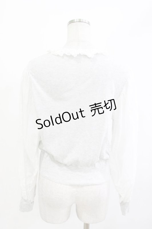 画像3: Jane Marple Dans Le Salon / Frill collar collaboration cardigan  グレー H-26-04-21-1028-JM-TO-KB-ZH (3)