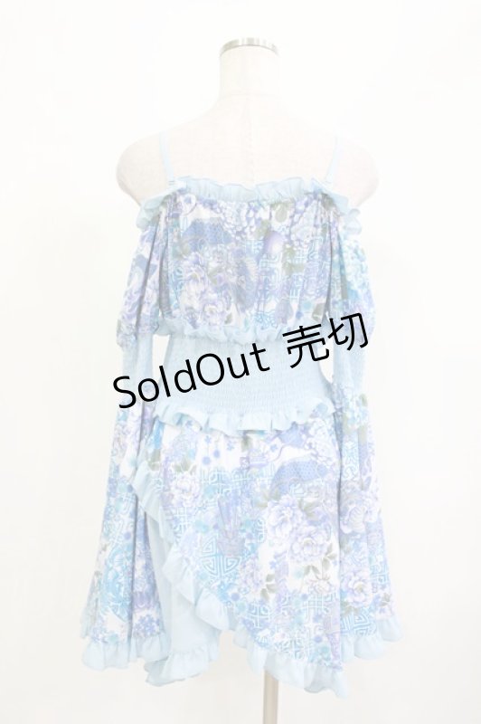 画像3: Qutie Frash / オフショルチュニック  水色 H-26-04-21-1029-QU-TO-KB-ZH (3)