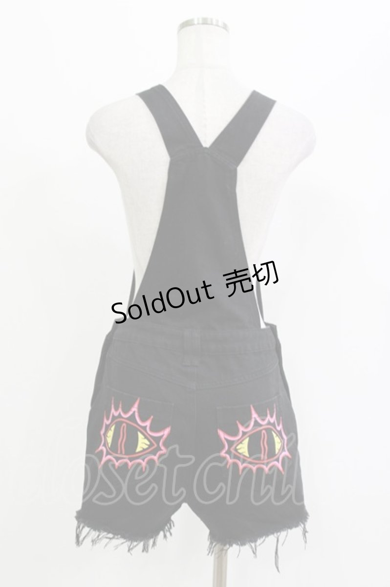 画像2: KILL STAR / Oracle denim overalls XS ブラック H-26-04-21-1031-SL-PA-KB-ZH (2)