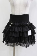 画像1: TRAVAS TOKYO / サスペンダー付きフリルパンツ M 黒 H-26-04-21-1032-PU-PA-AK-ZH (1)