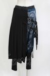 画像3: Qutie Frash / レイヤード風サルエルパンツ  黒×青 H-26-04-21-1035-QU-PA-KB-ZH (3)