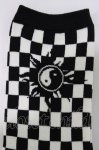 画像2: Candy Stripper / CHECKER SOCKS  ブラック×オフ H-26-04-21-1005-PU-ZA-KB-ZH (2)