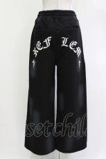 画像3: REFLEM / クロス刺繍スウェットワイドパンツ FREE 黒 H-26-04-21-1038-PU-PA-AK-ZH (3)