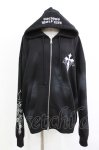 画像1: REFLEM / クロス刺繍ジップアップパーカー FREE 黒 H-26-04-21-1040-PU-TO-AK-ZH (1)