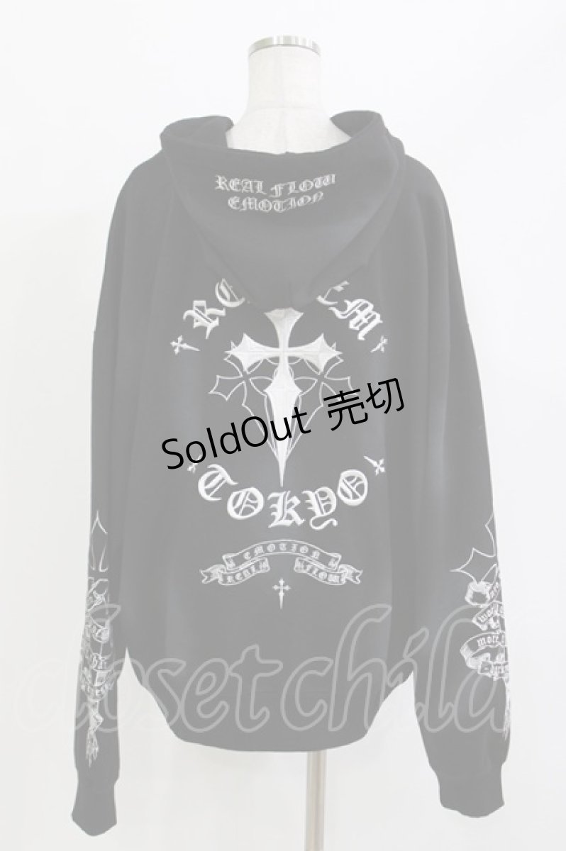 画像3: REFLEM / クロス刺繍ジップアップパーカー FREE 黒 H-26-04-21-1040-PU-TO-AK-ZT216 (3)
