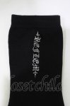 画像2: REFLEM / ロゴ刺繍ソックス  黒×白 H-26-04-21-1006-PU-ZA-AK-ZH (2)