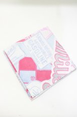 画像1: MILK / Patch girlスカーフ  サックスベース×ビビットピンク H-26-04-21-1008-ML-ZA-KB-ZH (1)