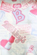 画像2: MILK / Patch girlスカーフ  サックスベース×ビビットピンク H-26-04-21-1008-ML-ZA-KB-ZH (2)
