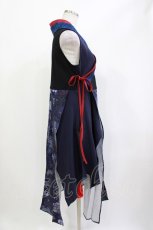 画像2: Qutie Frash / 着物プリーツチュニック  ネイビー H-26-04-21-1016-QU-TO-KB-ZH (2)
