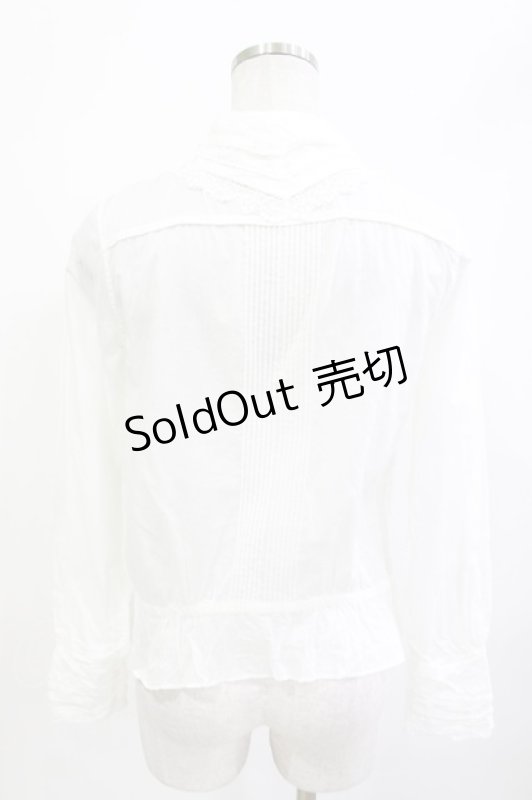 画像2: Jane Marple Dans Le Salon / コットンレースブラウス  白 H-26-04-21-1022-JM-BL-KB-ZH (2)