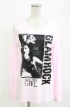 画像1: SEXY DYNAMITE LONDON / プリントロングスリーブカットソー L ピンク H-26-04-21-1025-PU-TO-KB-ZH (1)