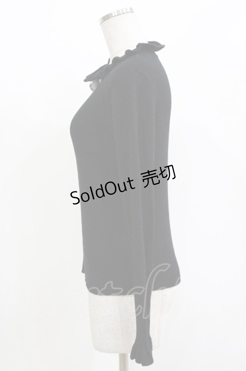 画像2: axes femme / ビジューボタンニット M ブラック H-26-04-21-058-AX-TO-NS-ZH (2)