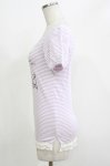 画像2: Fi.n.t / プードルプリントボーダーTシャツ Free ラベンダー H-26-04-21-065-CA-TS-NS-ZH (2)