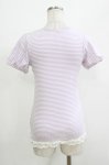 画像3: Fi.n.t / プードルプリントボーダーTシャツ Free ラベンダー H-26-04-21-065-CA-TS-NS-ZH (3)