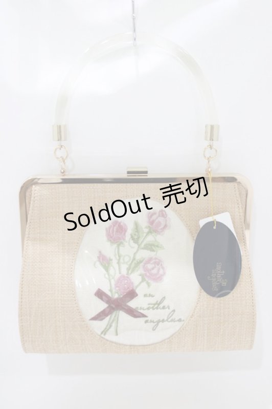 画像1: an another angelus / ローズ刺繍クリアハンドルバッグ Free PINK H-26-04-21-066-CA-BL-NS-ZH (1)