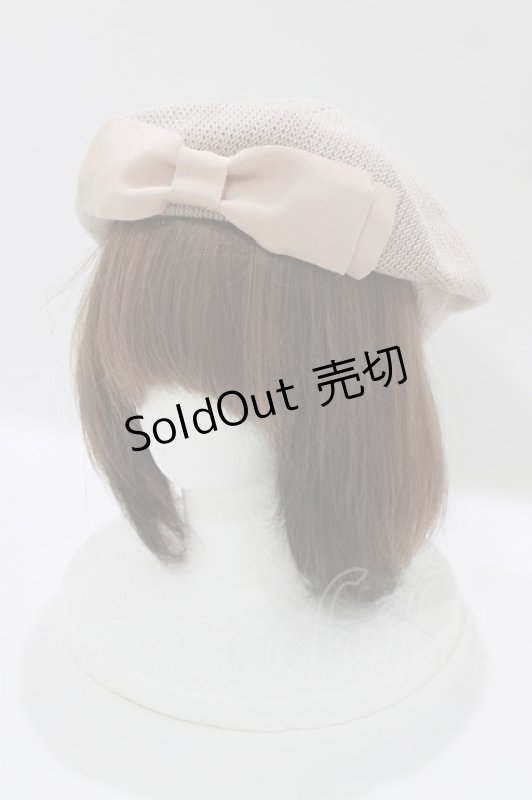 画像1: m petit by misako / AMリボンサーモベレー  ベージュ H-26-04-21-080-LO-AC-NS-ZH (1)