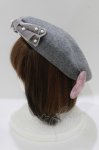 画像2: m petit by misako / TT*AMリボンBベレー  グレー H-26-04-21-081-LO-AC-NS-ZH (2)
