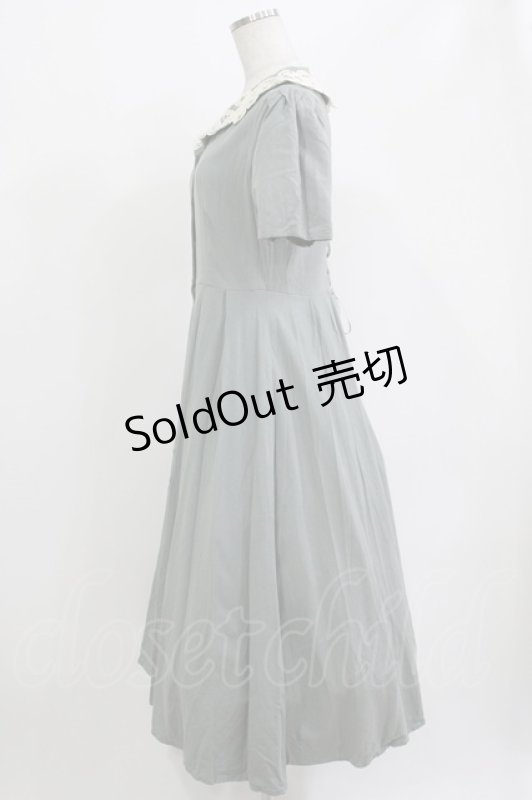 画像2: an another angelus / バテンレース使い衿ロングワンピース Free GREEN H-26-04-21-017-CA-OP-NS-ZH (2)