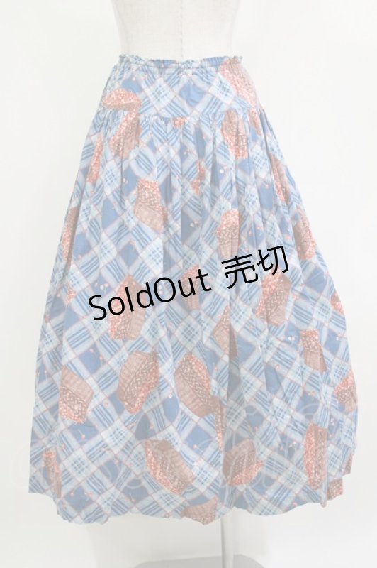 画像3: PINK HOUSE / チェリーバスケットスカート Free ブルー H-26-04-21-019-LO-SK-NS-ZH (3)