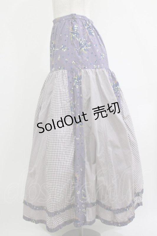 画像2: PINK HOUSE / ブルーベリー×ギンガムスカート Free パープル H-26-04-21-020-LO-SK-NS-ZH (2)