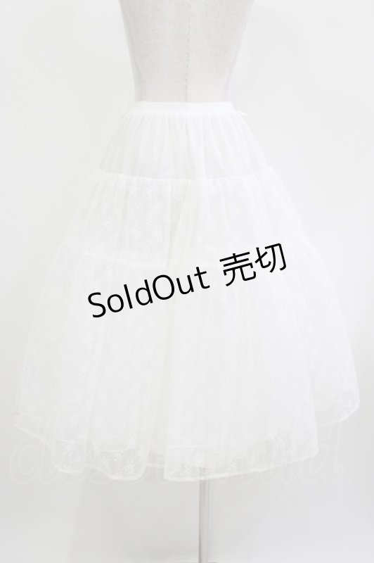 画像3: ROSA BIANCA / フープパニエ/ロング丈 73cm丈 ホワイト H-26-04-22-030-EL-SK-NS-ZH (3)