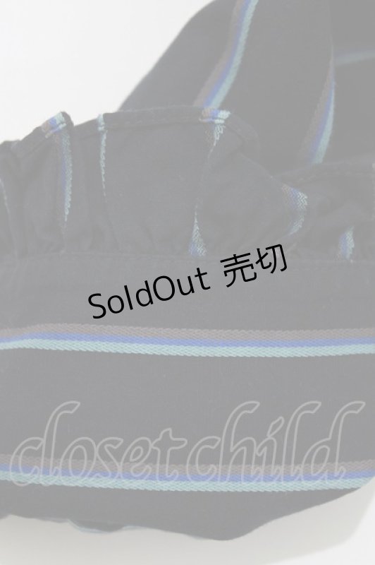 画像4: Innocent World / スタンドカラーストライプブラウス Free ネイビー H-26-04-22-034-IW-BL-NS-ZH (4)