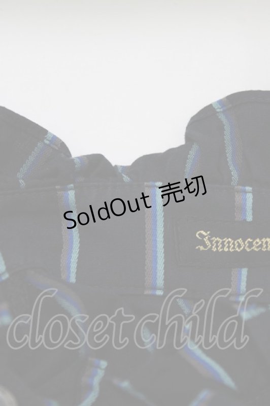 画像5: Innocent World / スタンドカラーストライプブラウス Free ネイビー H-26-04-22-034-IW-BL-NS-ZH (5)