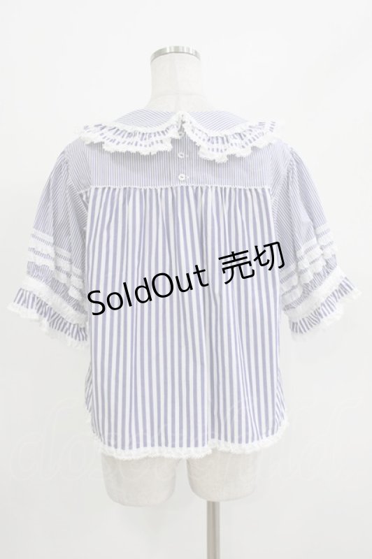 画像3: PINK HOUSE / コットンティアードフリル4段ブラウス Free ネイビー H-26-04-22-036-LO-BL-NS-ZH (3)