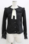 画像1: mille fille closet by LODISPOTTO / romantic dollyブラウス M ブラック H-26-04-22-040-LO-BL-NS-ZH (1)