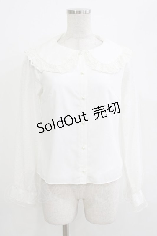 画像1: mille fille closet by LODISPOTTO / romantic dollyブラウス M オフ H-26-04-22-041-LO-BL-NS-ZH (1)