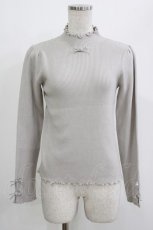 画像1: m petit by misako / メローハイネックニットプルオーバー M グレー H-26-04-22-042-LO-TO-NS-ZH (1)