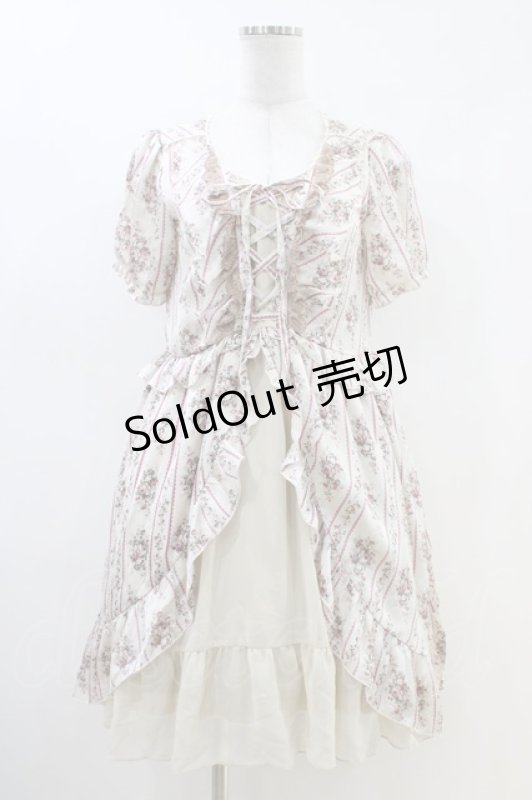 画像1: axes femme / 花柄ワンピース M オフ H-26-04-22-1037-AX-BL-NS-ZH (1)