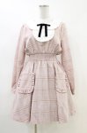 画像1: Ank Rouge / フリルポケットチェックワンピース M ピンク H-26-04-22-1039-CA-OP-NS-ZH (1)